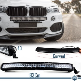1 Barra Led 6000K Curva per BMW Serie X Fuoristrada 83 CM Regolabile, Illuminazione Spot