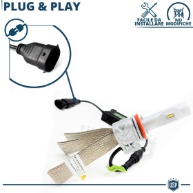 1 Lampadina Full LED H11 CANbus Professionale | Conversione da Alogena H11 a LED | 6500K Luce Bianca 4000LM