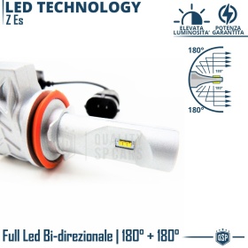 1 Lampadina Full LED H11 CANbus Professionale | Conversione da Alogena H11 a LED | 6500K Luce Bianca 4000LM