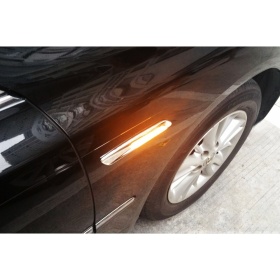 2 Intemitentes 18 LED SMD para BMW Serie 1 3 5 100% CANBUS Sin Errores Estructura en ABS Cromada + Lente Negra Certificacion E9