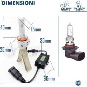 Kit Full LED H11 CANbus Professionale | Conversione da Alogena H11 a LED | 6500K Luce Bianca 8000LM