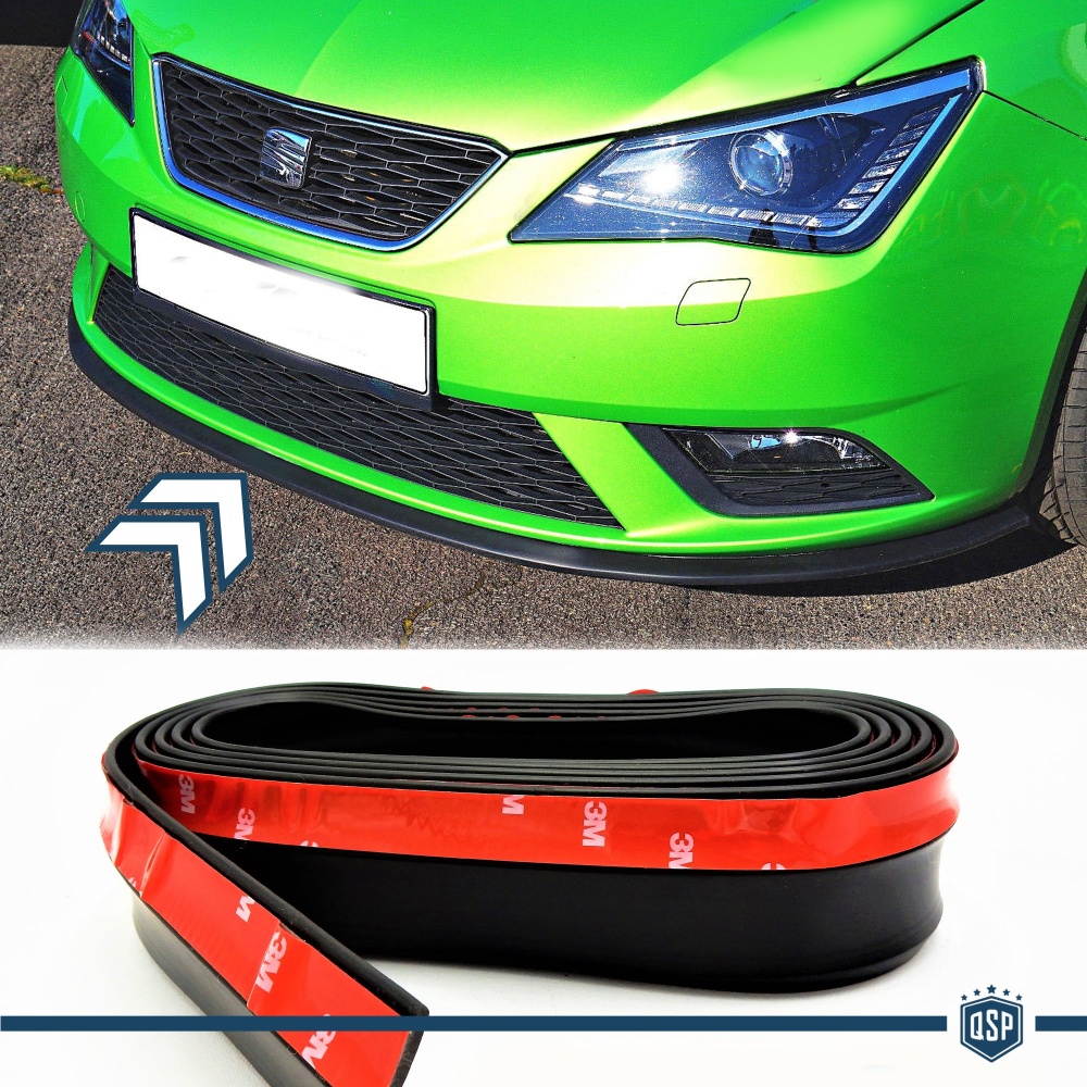 SPOILER Alerón Adhesivo PARA SEAT LEON, IBIZA, LABIO parachoques LIP o Faldones Laterales en EPDM NEGRO flexible SPOILER Alerón Adhesivo PARA SEAT LEON, IBIZA, LABIO parachoques LIP o Faldones Laterales en EPDM NEGRO flexible