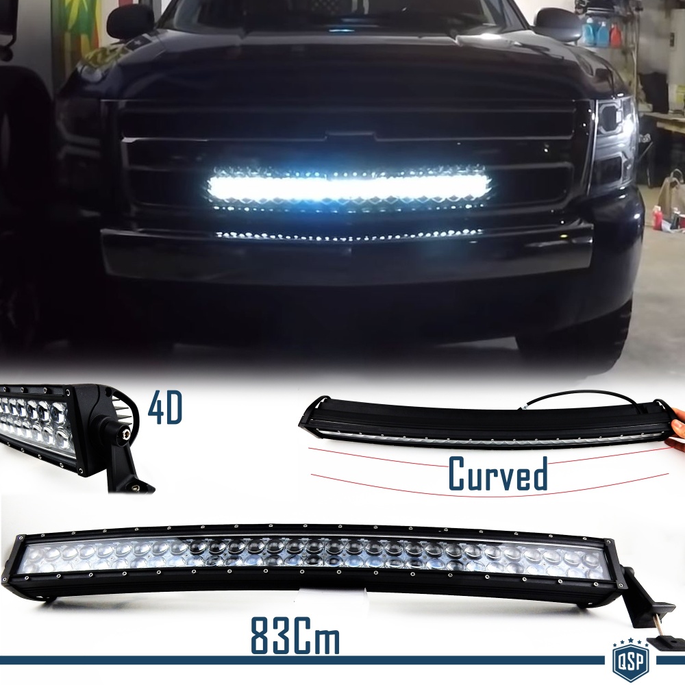 1 Barra Led 6000K Curvada para Chevrolet SUV 83 CM Ajustable Luz Spot 1 Barra Led 6000K Curvada para Chevrolet SUV 83 CM Ajustable Luz Spot