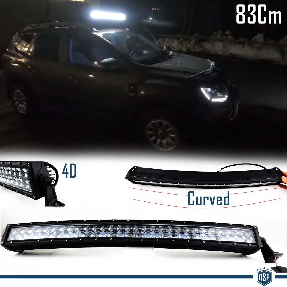 1 Barra Led 6000K Curvada para Dacia Duster, Sandero, Logan 83 CM Ajustable Luz Spot 1 Barra Led 6000K Curvada para Dacia Duster, Sandero, Logan 83 CM Ajustable Luz Spot