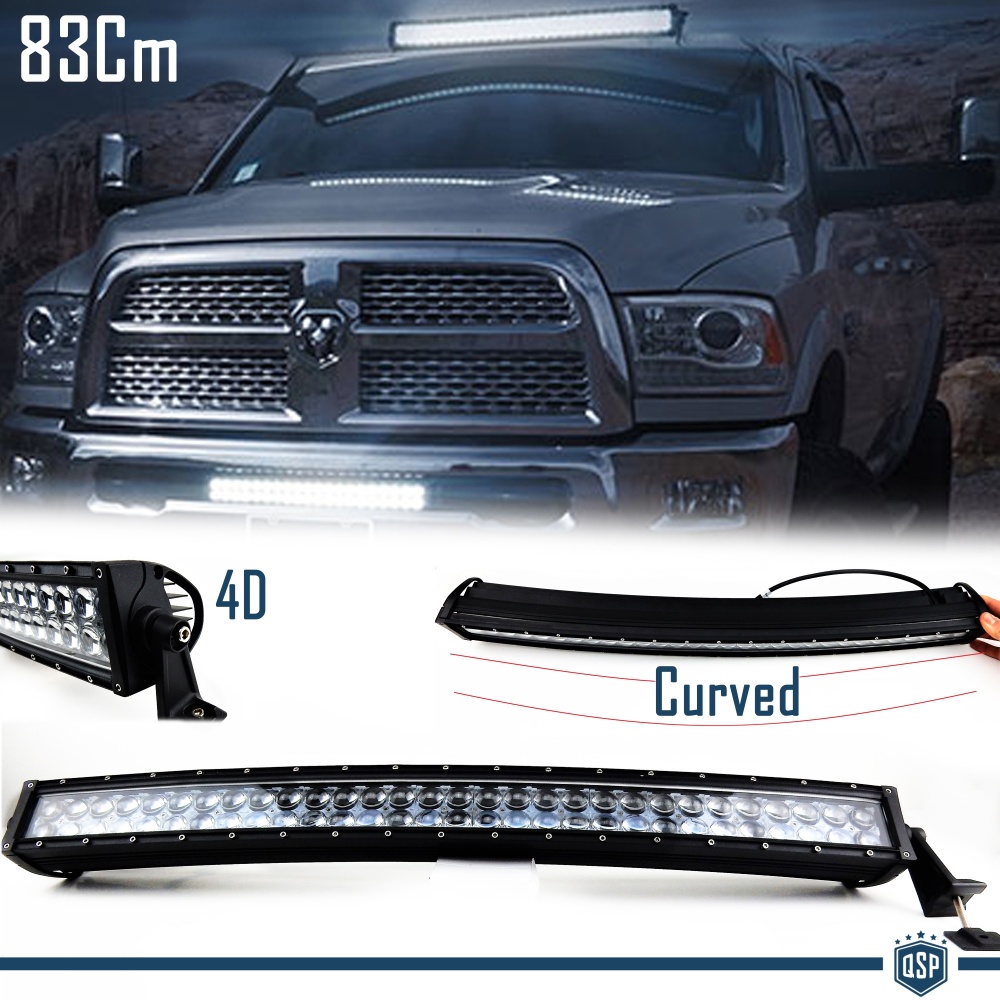 1 Barra Led 6000K Curvada para Dodge RAM 83 CM Ajustable Luz Spot 1 Barra Led 6000K Curvada para Dodge RAM 83 CM Ajustable Luz Spot