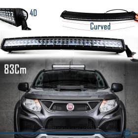 1 Barra Led 6000K Curvada para Fiat SUV, Crossover 83 CM Ajustable Luz Spot