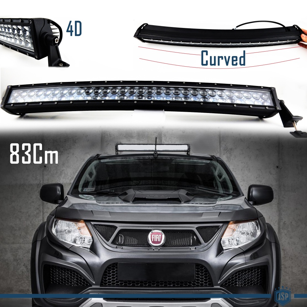 1 Barra Led 6000K Curvada para Fiat SUV, Crossover 83 CM Ajustable Luz Spot 1 Barra Led 6000K Curvada para Fiat SUV, Crossover 83 CM Ajustable Luz Spot