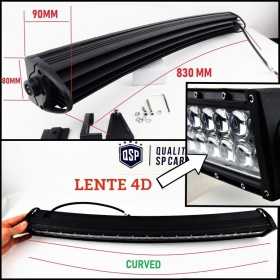 1 Barra Led 6000K Curvada para Isuzu Trooper, D-Max Suv 83 CM Ajustable Luz Spot