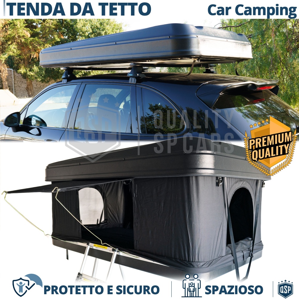 Rigid Car Roof Tent Installable on VW Scirocco Professional | 3 People Camping LARGE SPACES