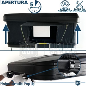 Rigid Car Roof Tent Installable on VW Scirocco Professional | 3 People Camping LARGE SPACES