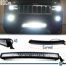 1 Barra Led 6000K Curvada para Jeep SUV Off-Road 83 CM Ajustable Luz Spot