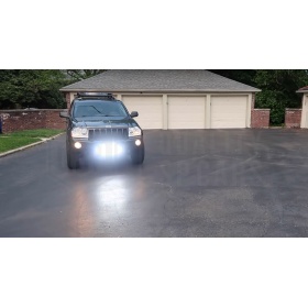 1 Barra Led 6000K Curvada para Jeep SUV Off-Road 83 CM Ajustable Luz Spot