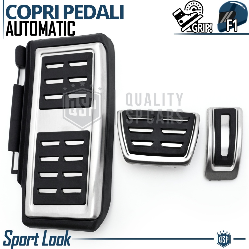 CUBRE PEDALES Deportivos para SKODA Caja de Cambios Automática | Pedales de Aluminio y Goma Antideslizante