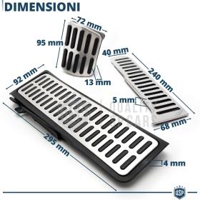 CUBRE PEDALES Deportivos para VW Passat CC Cambio AUTOMÁTICO | Pedales de Aluminio y Goma