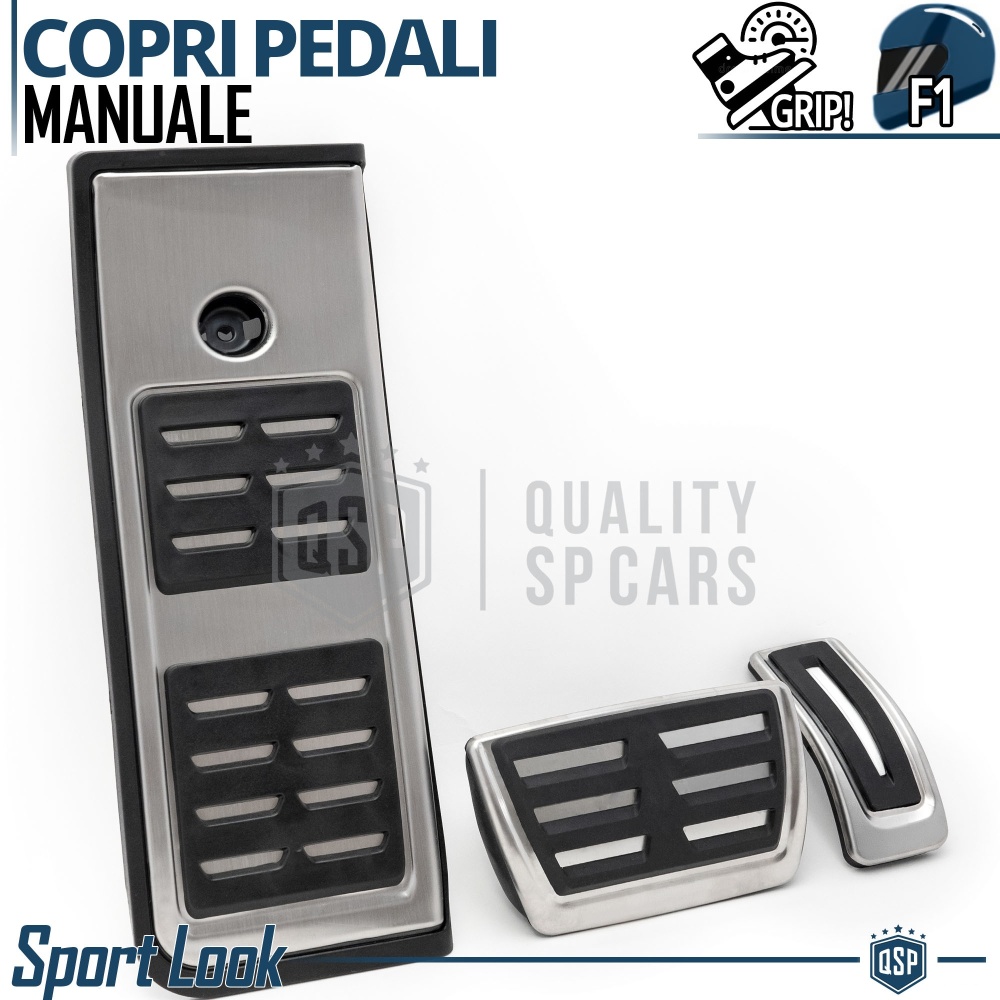 CUBRE PEDALES Deportivos para AUDI Caja de Cambios Automática | Pedales de Aluminio y Goma Antideslizante