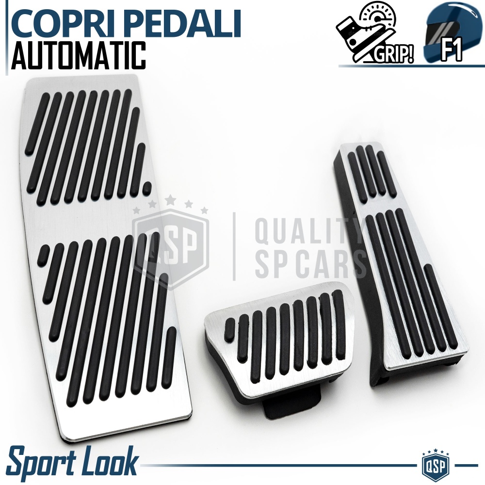 CUBRE PEDALES Deportivos para BMW Caja de Cambios Automática | Pedales de Aluminio y Goma Antideslizante