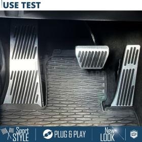 CUBRE PEDALES Deportivos para BMW Caja de Cambios Automática | Pedales de Aluminio y Goma Antideslizante