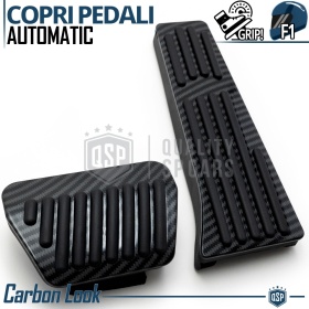 CUBRE PEDALES Deportivos para BMW Caja de Cambios Automática | Pedales CARBÓN NEGRO de Aluminio y Goma