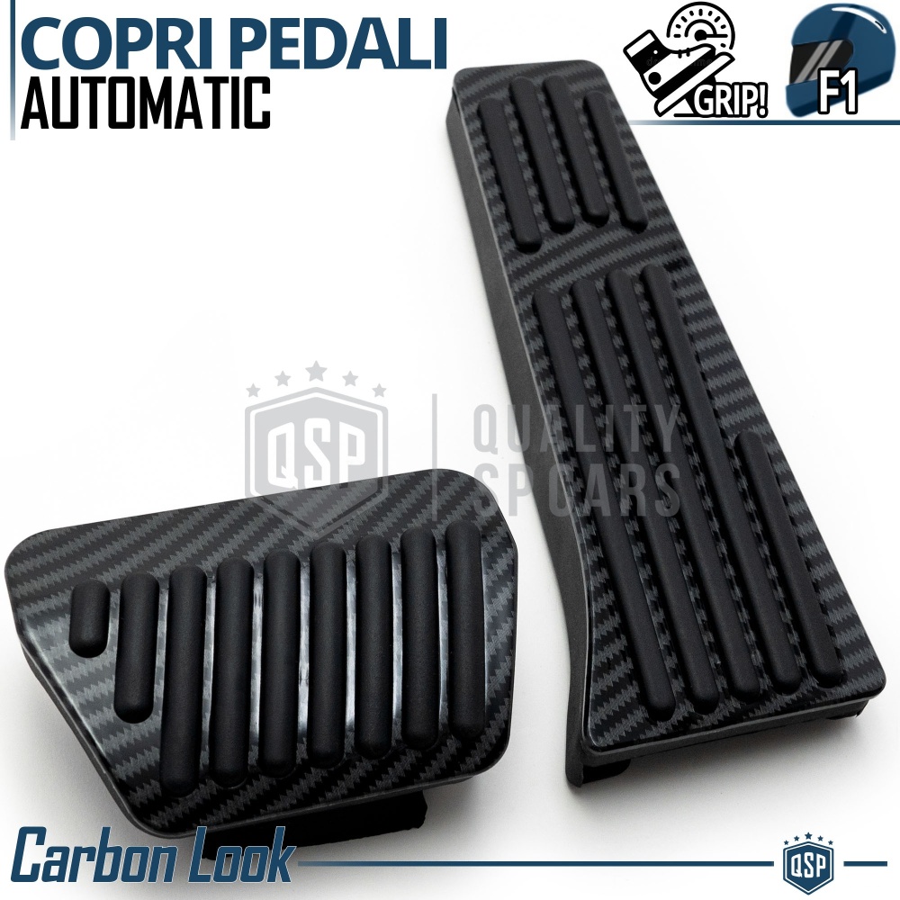 CUBRE PEDALES Deportivos para BMW Caja de Cambios Automática | Pedales CARBÓN NEGRO de Aluminio y Goma