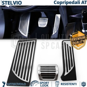 CUBRE PEDALES Deportivos para Alfa Romeo Stelvio Cambio AUTOMÁTICO | Pedales de Acero y Goma Antideslizante CUBRE PEDALES Deportivos para Alfa Romeo Stelvio Cambio AUTOMÁTICO | Pedales de Acero y Goma Antideslizante