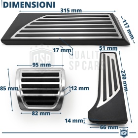 CUBRE PEDALES Deportivos para Alfa Romeo Stelvio Cambio AUTOMÁTICO | Pedales de Acero y Goma Antideslizante CUBRE PEDALES Deportivos para Alfa Romeo Stelvio Cambio AUTOMÁTICO | Pedales de Acero y Goma Antideslizante