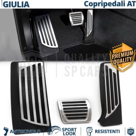 CUBRE PEDALES Deportivos para Alfa Romeo Giulia Cambio AUTOMÁTICO | Pedales de Acero y Goma Antideslizante CUBRE PEDALES Deportivos para Alfa Romeo Giulia Cambio AUTOMÁTICO | Pedales de Acero y Goma Antideslizante