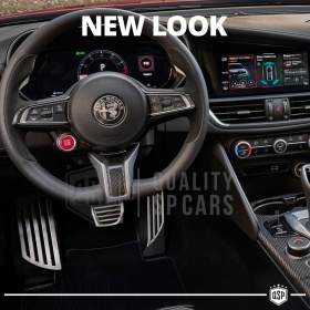 CUBRE PEDALES Deportivos para Alfa Romeo Giulia Cambio AUTOMÁTICO | Pedales de Acero y Goma Antideslizante CUBRE PEDALES Deportivos para Alfa Romeo Giulia Cambio AUTOMÁTICO | Pedales de Acero y Goma Antideslizante