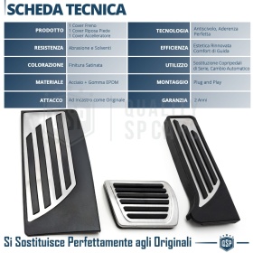 CUBRE PEDALES Deportivos para Alfa Romeo Giulia Cambio AUTOMÁTICO | Pedales de Acero y Goma Antideslizante CUBRE PEDALES Deportivos para Alfa Romeo Giulia Cambio AUTOMÁTICO | Pedales de Acero y Goma Antideslizante