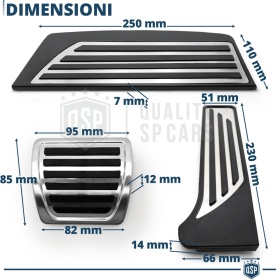 CUBRE PEDALES Deportivos para Alfa Romeo Giulia Cambio AUTOMÁTICO | Pedales de Acero y Goma Antideslizante CUBRE PEDALES Deportivos para Alfa Romeo Giulia Cambio AUTOMÁTICO | Pedales de Acero y Goma Antideslizante