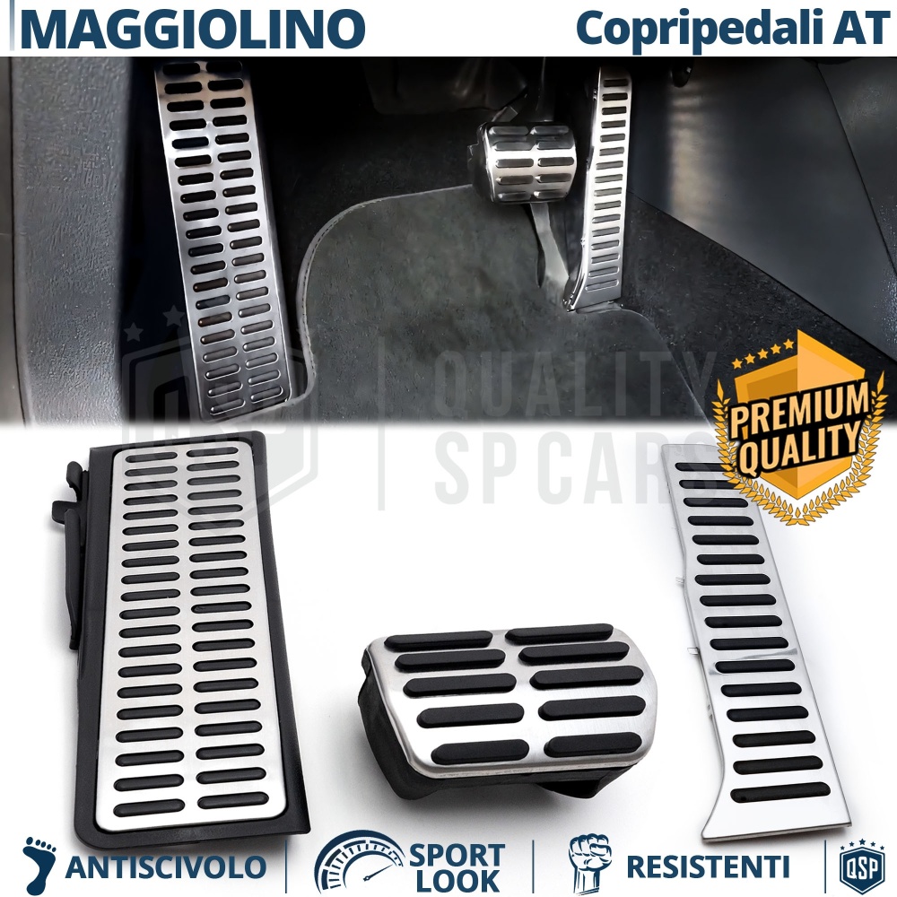 CUBRE PEDALES Deportivos para VW Escarabajo Cambio AUTOMÁTICO | Pedales de Aluminio y Goma