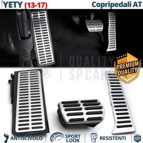 CUBRE PEDALES Deportivos para Skoda Yety 13-17 Cambio AUTOMÁTICO | Pedales de Aluminio y Goma