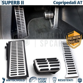 COUVRE PÉDALES Sport pour Skoda Superb 2 Transmission AUTOMATIQUE | Aluminium et Caoutchouc