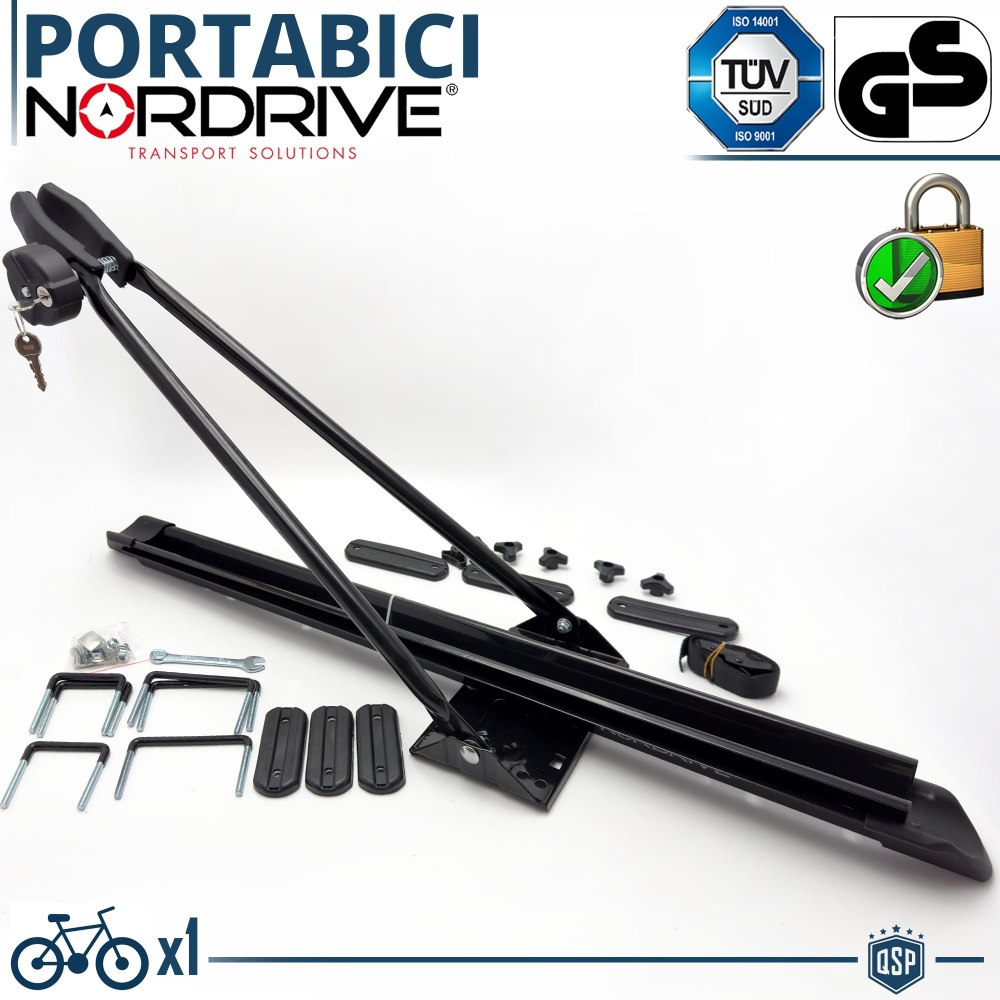 Soporte Bicicleta de Techo Universal para Coches a INSTALAR en Barras de Techo | Aprobado TÜV GS