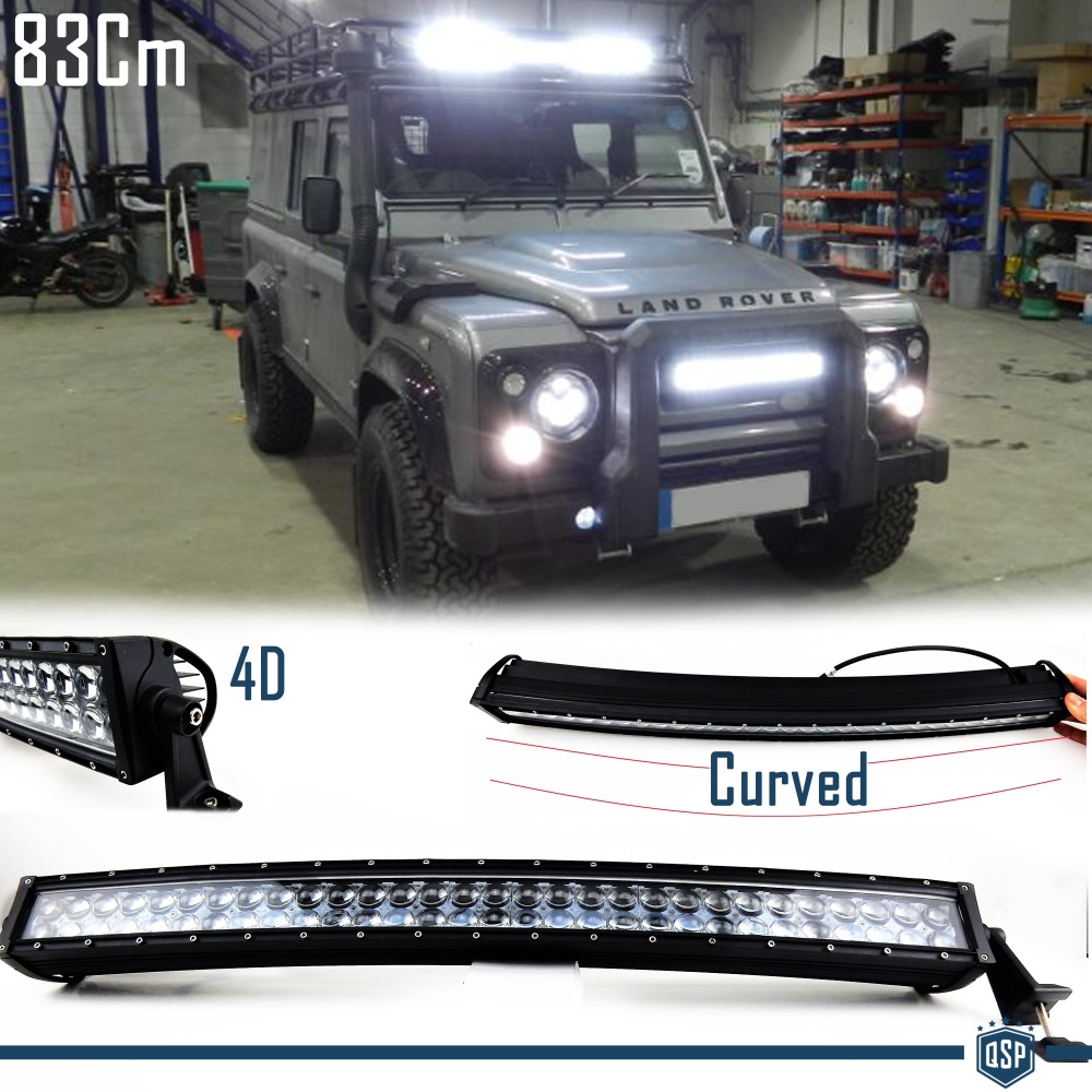 1 Barra Led 6000K Curvada para Land Rover SUV Off-Road 83 CM Ajustable Luz Spot 1 Barra Led 6000K Curvada para Land Rover SUV Off-Road 83 CM Ajustable Luz Spot
