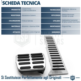 COUVRE PÉDALES Sport pour Audi A3 8P Transmission AUTOMATIQUE | Aluminium et Caoutchouc COUVRE PÉDALES Sport pour Audi A3 8P Transmission AUTOMATIQUE | Aluminium et Caoutchouc