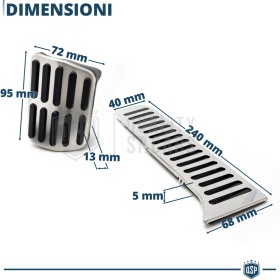 COUVRE PÉDALES Sport pour Audi A3 8P Transmission AUTOMATIQUE | Aluminium et Caoutchouc COUVRE PÉDALES Sport pour Audi A3 8P Transmission AUTOMATIQUE | Aluminium et Caoutchouc