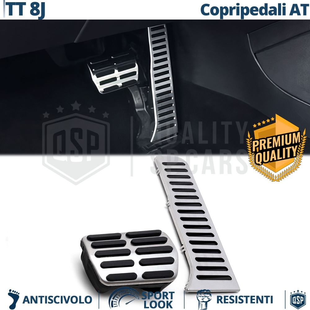 Car PEDAL Covers for Audi TT 8J AUTOMATIC Transmission | Aluminum and Rubber Sports Pedals Car PEDAL Covers for Audi TT 8J AUTOMATIC Transmission | Aluminum and Rubber Sports Pedals