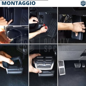Car PEDAL Covers for VW T-Roc AUTOMATIC Gearbox | Sports Pedals Aluminum and Non-slip Rubber