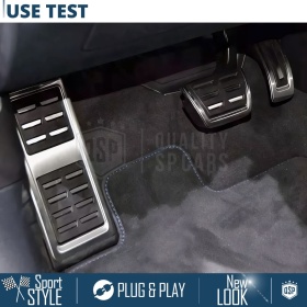 Car PEDAL Covers for VW T-Roc AUTOMATIC Gearbox | Sports Pedals Aluminum and Non-slip Rubber