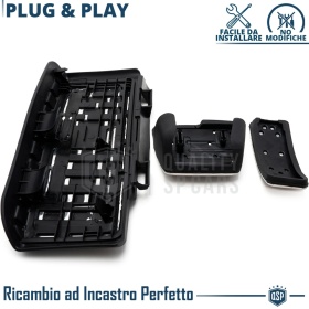 Car PEDAL Covers for VW T-Roc AUTOMATIC Gearbox | Sports Pedals Aluminum and Non-slip Rubber