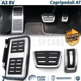 COUVRE PÉDALES Sport pour Audi A3 8V Transmission AUTOMATIQUE |  Aluminium et Caoutchouc
