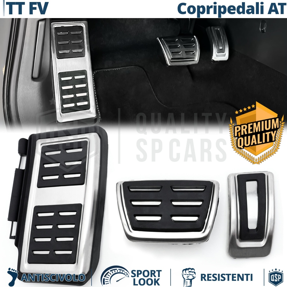 COUVRE PÉDALES Sport pour Audi TT FV Transmission AUTOMATIQUE |  Aluminium et Caoutchouc