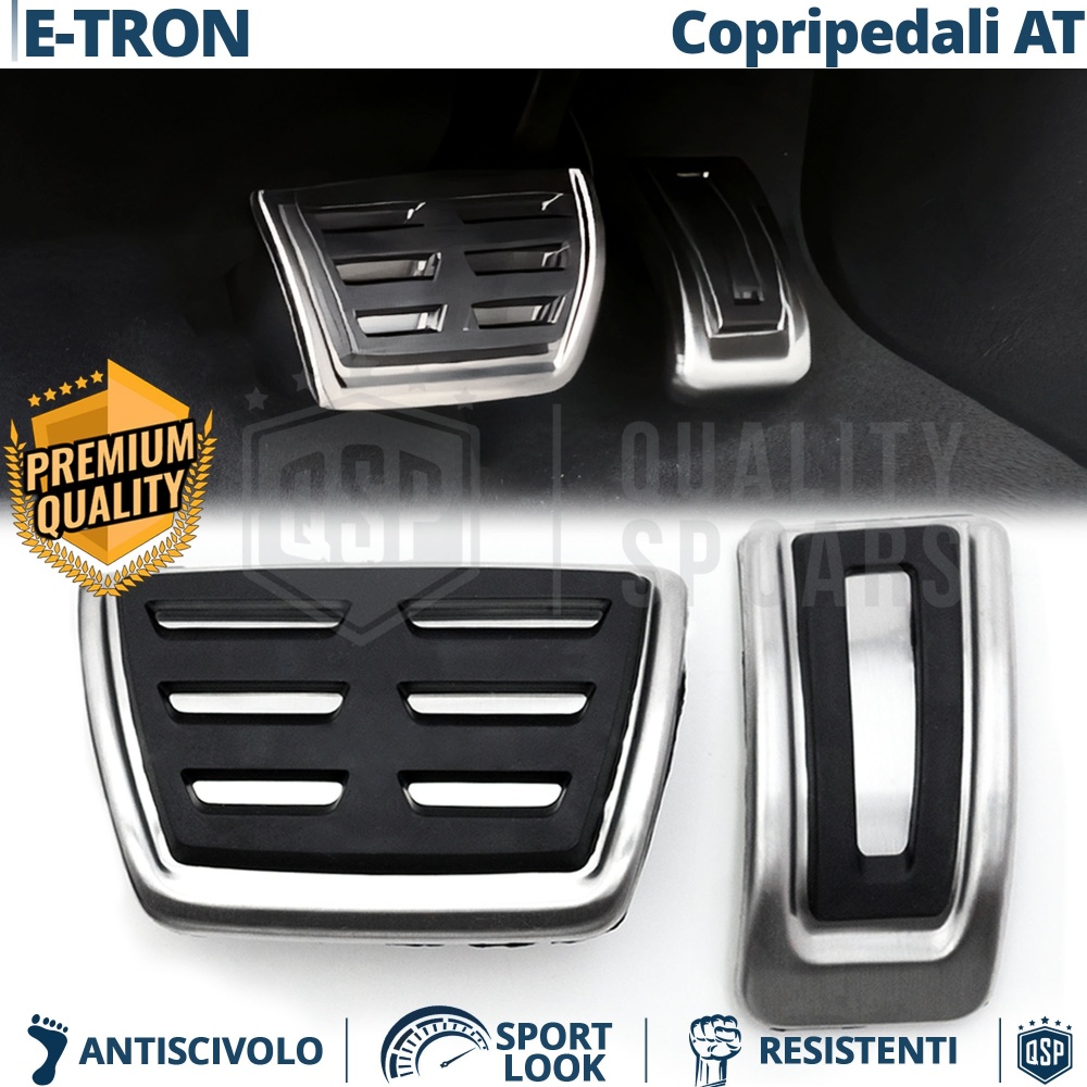CUBRE PEDALES Deportivos para Audi e-tron Cambio AUTOMÁTICO | Pedales de Aluminio y Goma Antideslizante
