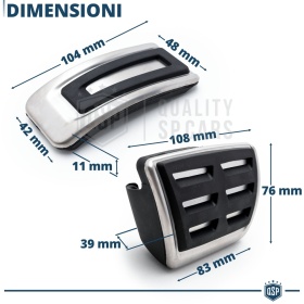 CUBRE PEDALES Deportivos para Audi e-tron Cambio AUTOMÁTICO | Pedales de Aluminio y Goma Antideslizante