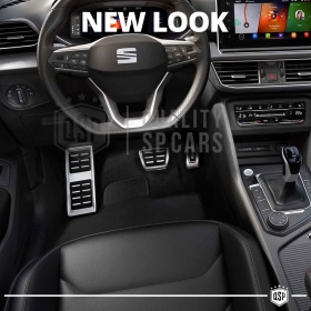 CUBRE PEDALES Deportivos para Seat Ateca Cambio AUTOMÁTICO | Pedales de Aluminio y Goma Antideslizante