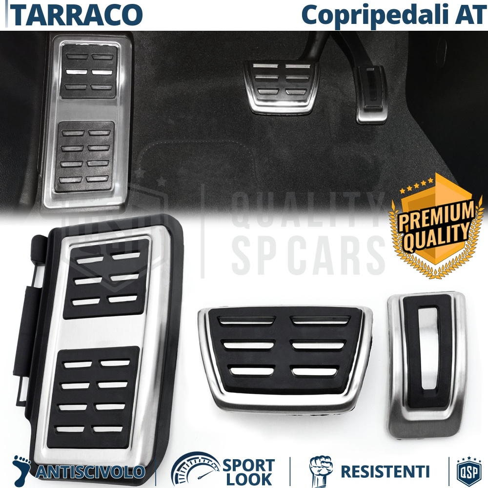 COUVRE PÉDALES Sport pour Seat Tarraco Transmission AUTOMATIQUE |  Aluminium et Caoutchouc