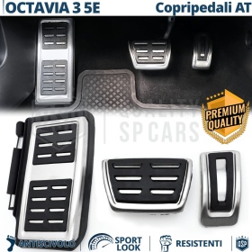 COUVRE PÉDALES Sport pour Skoda Octavia 3 Transmission AUTOMATIQUE |  Aluminium et Caoutchouc