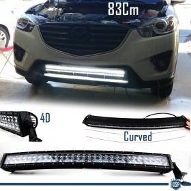 1 Barra Led 6000K Curvada para Mazda SUV Off-Road 83 CM Ajustable Luz Spot