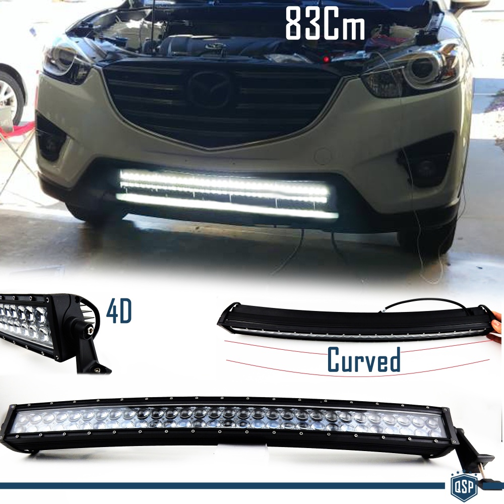 1 Barra Led 6000K Curvada para Mazda SUV Off-Road 83 CM Ajustable Luz Spot 1 Barra Led 6000K Curvada para Mazda SUV Off-Road 83 CM Ajustable Luz Spot