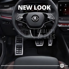 Sport PEDALKAPPEN für Skoda Superb 3 AUTOMATIKGETRIEBE | Pedalabdeckungen aus Aluminium und Gummi